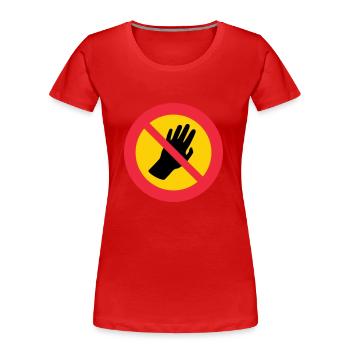 Bitte fass mich nicht an - Autismus - Asperger - Frauen Premium Bio T-Shirt - Rot - Vorne - Mia (176cm)