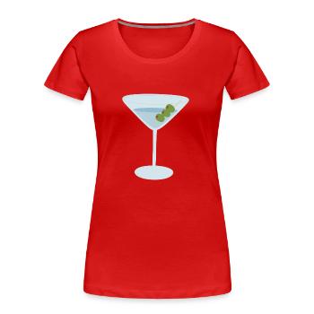 Martini mit Oliven - Frauen Premium Bio T-Shirt - Rot - Vorne - Mia (176cm)