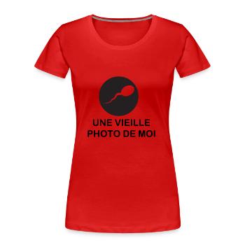 Une Vieille Photo De Moi - T-shirt bio Premium Femme - rouge - Devant - Mia (176cm)