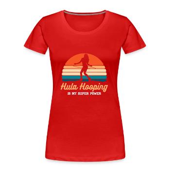 sport training motivation - Frauen Premium Bio T-Shirt - Rot - Vorne - Mia (176cm)