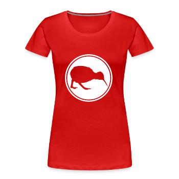 Kiwi - Neuseeland - New Zealand - Maori - Aotearoa - Frauen Premium Bio T-Shirt - Rot - Vorne - Mia (176cm)