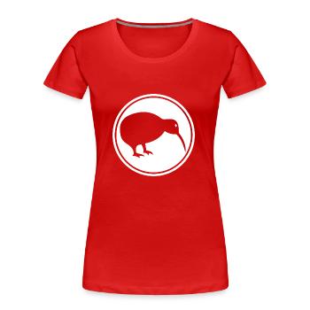 Kiwi - Neuseeland - New Zealand - Maori - Aotearoa - Frauen Premium Bio T-Shirt - Rot - Vorne - Mia (176cm)