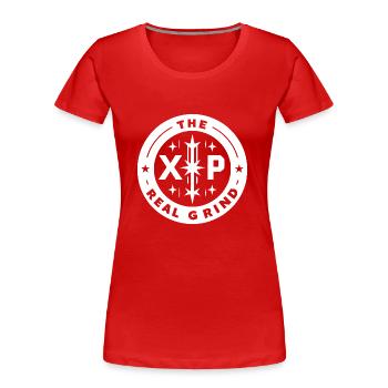 XP Der echte Grind - Frauen Premium Bio T-Shirt - Rot - Vorne - Mia (176cm)