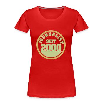 2000 - T-shirt bio Premium Femme - rouge - Devant - Mia (176cm)