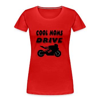 Motorrad - Frauen Premium Bio T-Shirt - Rot - Vorne - Mia (176cm)