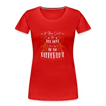 Individual Different Respect Special - Women's Premium Organic T-Shirt - red - Front - Mia (176cm)