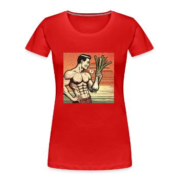 Washboard Leek Washboard Washboard - Women's Premium Organic T-Shirt - red - Front - Mia (176cm)