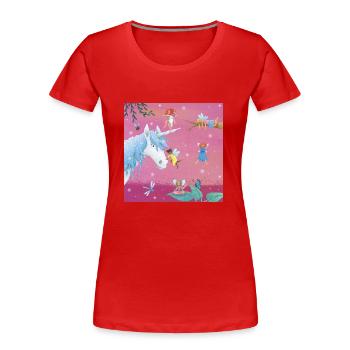 Elven Spell - Women's Premium Organic T-Shirt - red - Front - Mia (176cm)