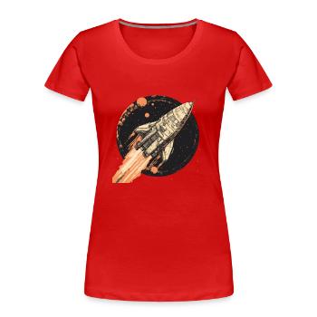 Mission Mars : Départ vers l’inconnu ! - T-shirt bio Premium Femme - rouge - Devant - Mia (176cm)