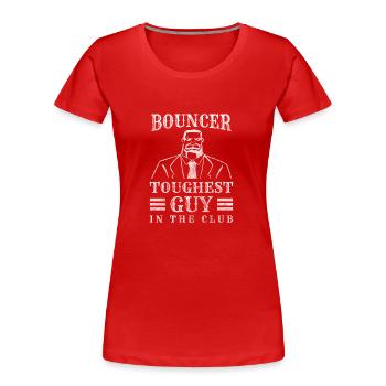 Türsteher Tür Konzert Muskeln - Frauen Premium Bio T-Shirt - Rot - Vorne - Mia (176cm)