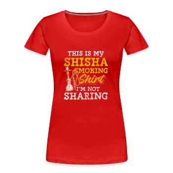 Hookah Smoking Nicotine - Women's Premium Organic T-Shirt - red - Front - Mia (176cm)