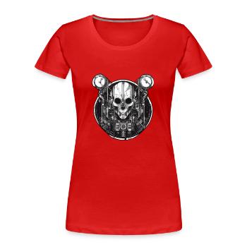 Musik Trance Vinyl Robotik - Frauen Premium Bio T-Shirt - Rot - Vorne - Mia (176cm)