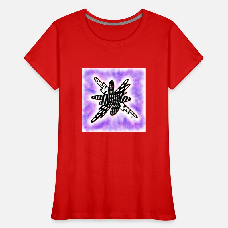 Creative patterned blob on violet Women's Premium Organic T-Shirt