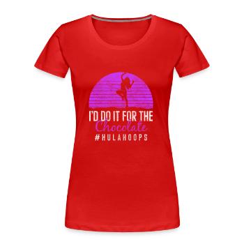 Hullern Sportart Fit Spaß - Frauen Premium Bio T-Shirt - Rot - Vorne - Mia (176cm)