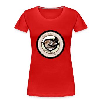 Zaunkönig - Frauen Premium Bio T-Shirt - Rot - Vorne - Mia (176cm)