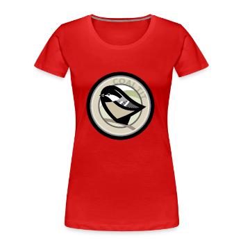 Mésange de charbon - T-shirt bio Premium Femme - rouge - Devant - Mia (176cm)