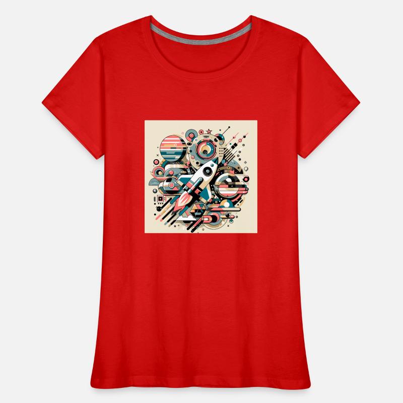 Expédition spatiale colorée T-shirt bio Premium Femme