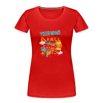 Sprayer U-Bahn Design Art Design - Frauen Premium Bio T-Shirt - Rot - Vorne - Mia (176cm)