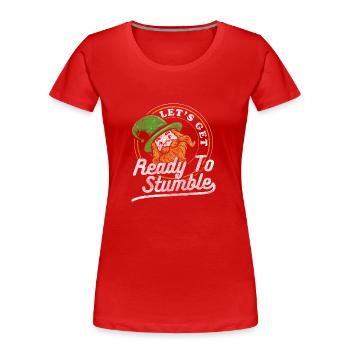 Pub Bier Glück Irisch - Frauen Premium Bio T-Shirt - Rot - Vorne - Mia (176cm)