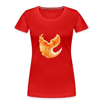 Cooler brennender Phönix - Frauen Premium Bio T-Shirt - Rot - Vorne - Mia (176cm)