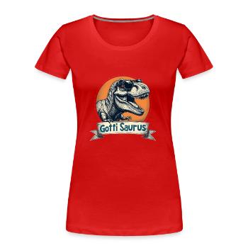 Gotti Saurus Gotti Questions Best Gotti - Women's Premium Organic T-Shirt - red - Front - Mia (176cm)