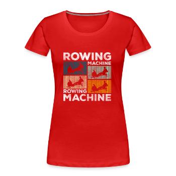 Rameur rameur hardcore - T-shirt bio Premium Femme - rouge - Devant - Mia (176cm)