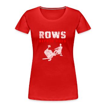 Remise en forme du corps du rameur - T-shirt bio Premium Femme - rouge - Devant - Mia (176cm)