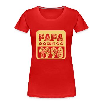 seit 1998 - Frauen Premium Bio T-Shirt - Rot - Vorne - Mia (176cm)