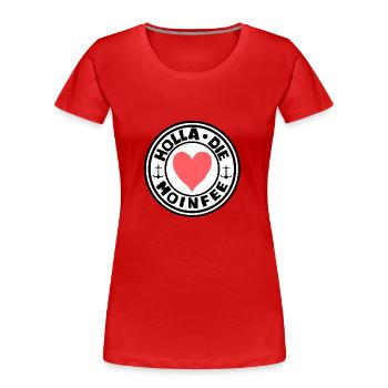 Oha Holla, le MoinFeeMer du Nord, Mer Baltique, Mer du Nord, Nord - T-shirt bio Premium Femme - rouge - Devant - Mia (176cm)