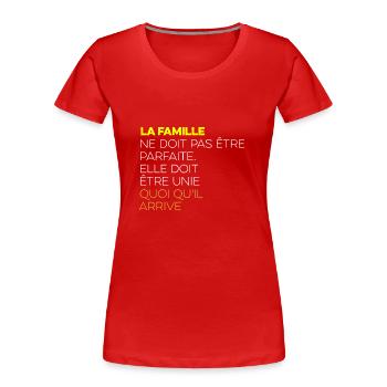 famille - T-shirt bio Premium Femme - rouge - Devant - Mia (176cm)