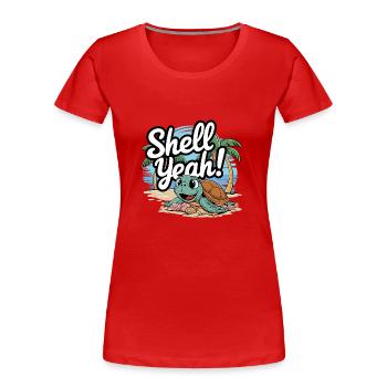 Coque - T-shirt bio Premium Femme - rouge - Devant - Mia (176cm)