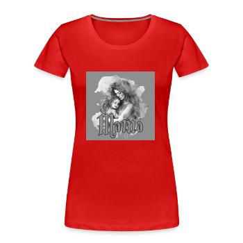 Mama - Frauen Premium Bio T-Shirt - Rot - Vorne - Mia (176cm)