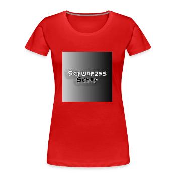 Schwarzes Schaf - Frauen Premium Bio T-Shirt - Rot - Vorne - Mia (176cm)