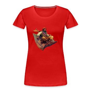 Der fliegende Teppich - Frauen Premium Bio T-Shirt - Rot - Vorne - Mia (176cm)