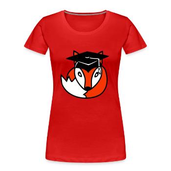 Fox High School Graduation Certificats de fin d’études Chapeau de collège - T-shirt bio Premium Femme - rouge - Devant - Mia (176cm)