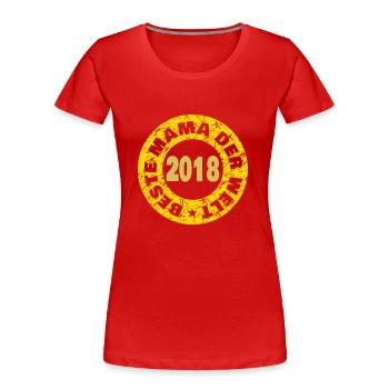 2018 - T-shirt bio Premium Femme - rouge - Devant - Mia (176cm)