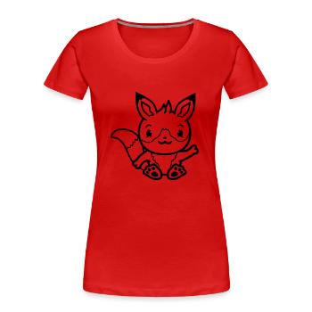 Fuchs Rotfuchs Wildes Tier Schlauer Wald Bewohner - Frauen Premium Bio T-Shirt - Rot - Vorne - Mia (176cm)
