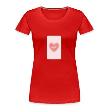Happy Valentines Day - Frauen Premium Bio T-Shirt - Rot - Vorne - Mia (176cm)