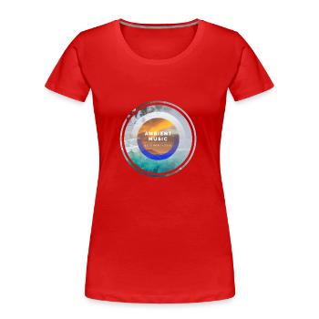 Prints for music lovers, music, trendy - Women's Premium Organic T-Shirt - red - Front - Mia (176cm)