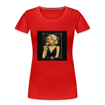 GTA girl - Frauen Premium Bio T-Shirt - Rot - Vorne - Mia (176cm)