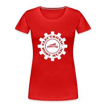 Body Music électronique Forever EBM avec Gear V2 - T-shirt bio Premium Femme - rouge - Devant - Mia (176cm)