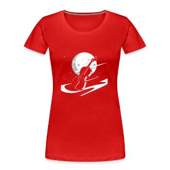 Geige - Frauen Premium Bio T-Shirt - Rot - Vorne - Mia (176cm)