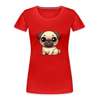 Hunde Haustiere Haustiere - Frauen Premium Bio T-Shirt - Rot - Vorne - Mia (176cm)