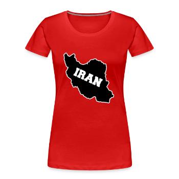 iran - Frauen Premium Bio T-Shirt - Rot - Vorne - Mia (176cm)