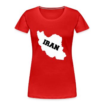 iran - Frauen Premium Bio T-Shirt - Rot - Vorne - Mia (176cm)