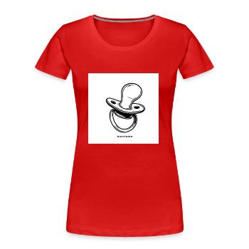 Baby in anmarsch - süßer Schnuller - Frauen Premium Bio T-Shirt - Rot - Vorne - Mia (176cm)
