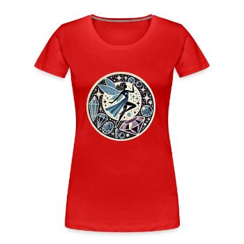 Edelstein Fee - Frauen Premium Bio T-Shirt - Rot - Vorne - Mia (176cm)