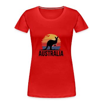 Australien - Frauen Premium Bio T-Shirt - Rot - Vorne - Mia (176cm)