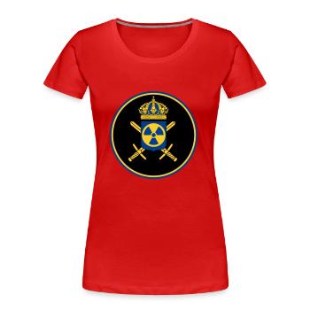 Das schwedische Atomwaffenprogramm - Frauen Premium Bio T-Shirt - Rot - Vorne - Mia (176cm)