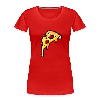 Pizza - Frauen Premium Bio T-Shirt - Rot - Vorne - Mia (176cm)